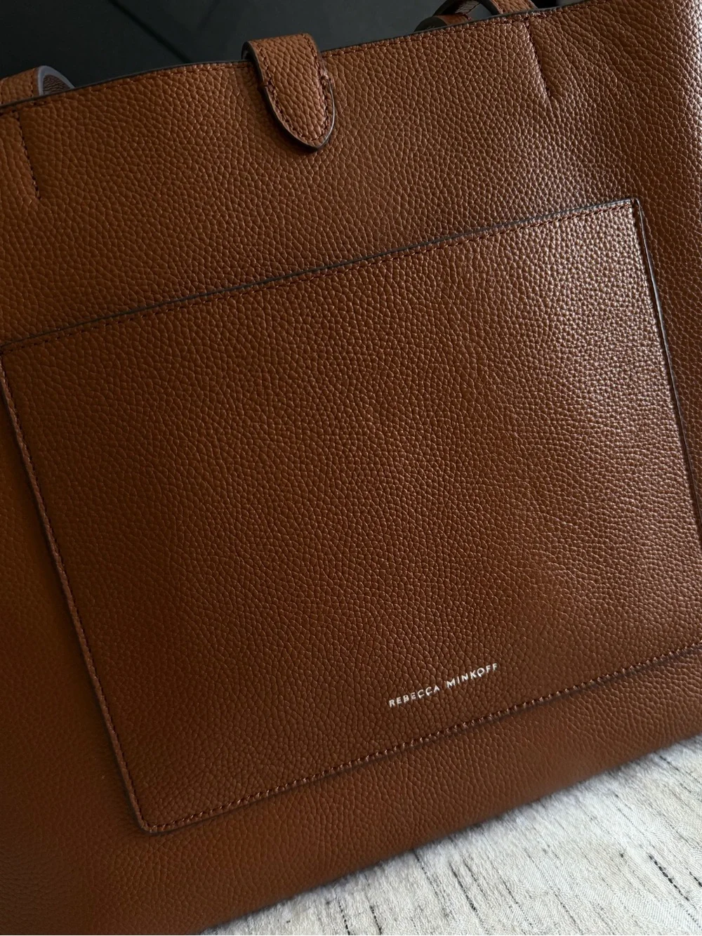 Rebecca Minkoff Brown Pebbled Leather Tote - Picture 6 of 11